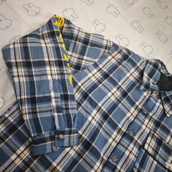 Chrome Hearts Check Quilted Shirt Jacket - Picture 3 of 11